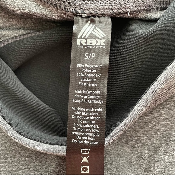 RBX: Sporty Color Block Full Length Workout Athletic Gym Tight Leggings Sz S 241 - Picture 3 of 6